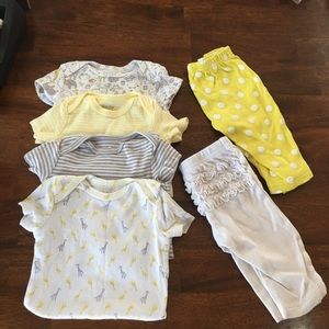 6 Piece Bundle Onesies & Pants 3 Months